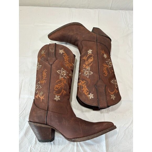 Brown Embroidered Western Boots - Picture 10 of 12